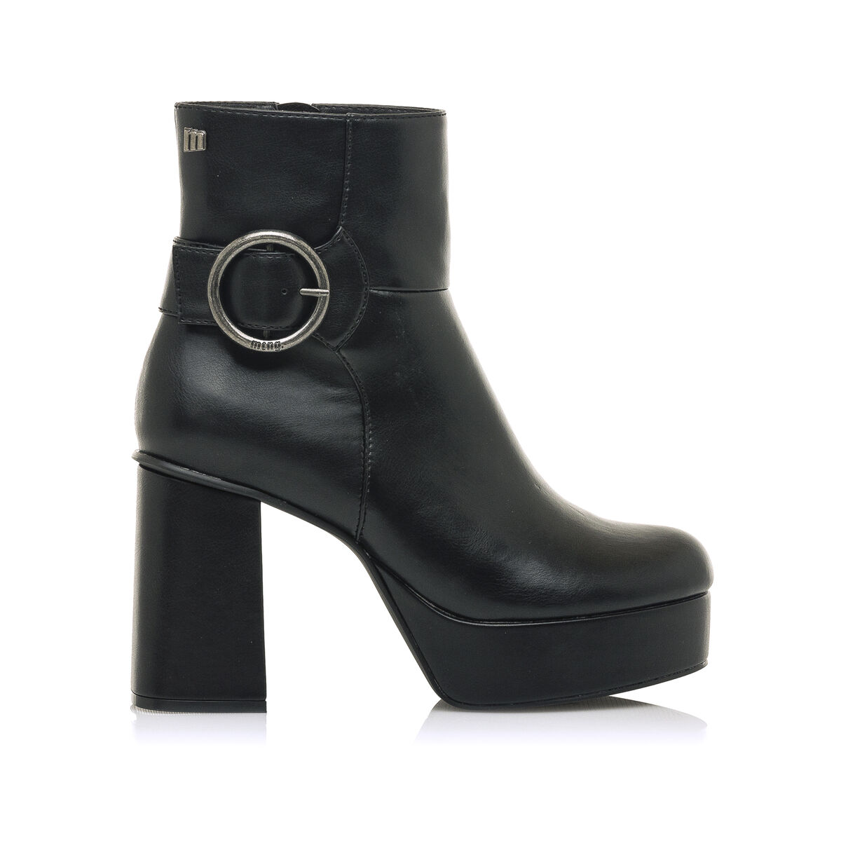 MTNG BLACK HEELED ANKLE BOOTS